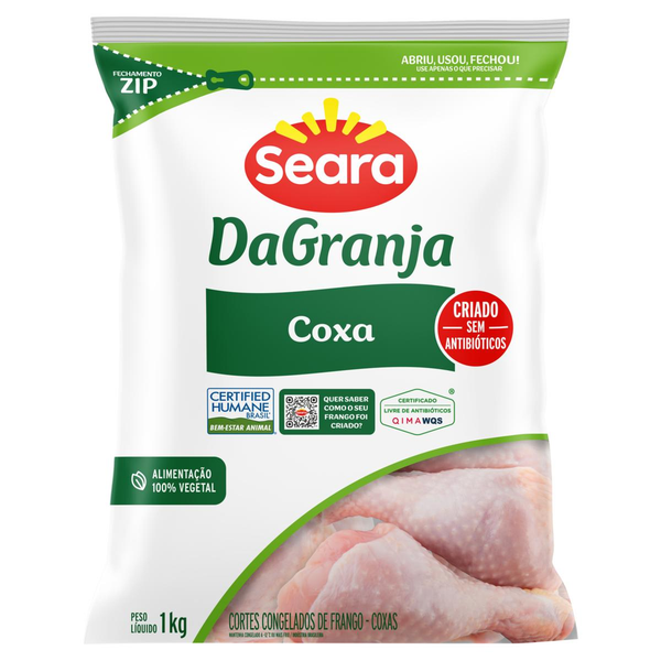Coxa de Frango Seara 1kg - Da Granja - Congelada - IQF