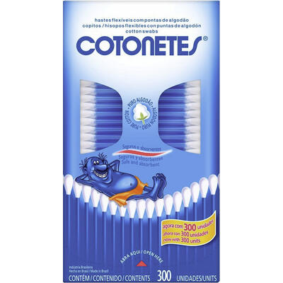 Hastes flexíveis COTONETES Johnson & Johnson com 300 unidades