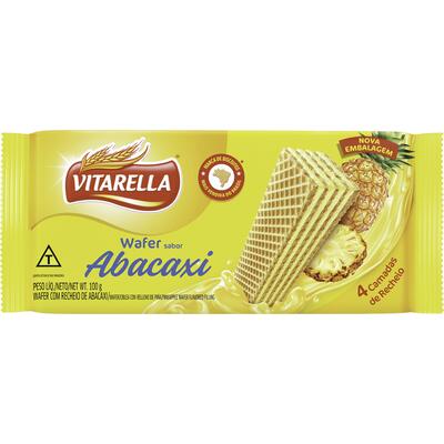 Biscoito Wafer Vitarella Abacaxi 100g