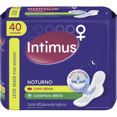Absorvente em Gel Noturno Intimus Seca com abas 40 un