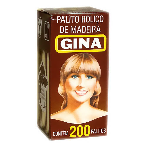 Palito Gina Madeira Roliço 200 Unidades