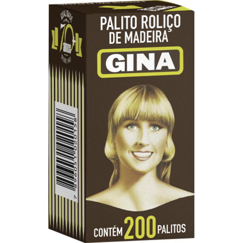Palito Gina Madeira Roliço 200 Unidades