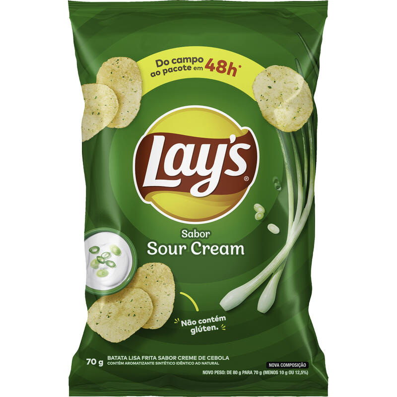 Batata Frita Lisa Creme De Cebola Lays 70G