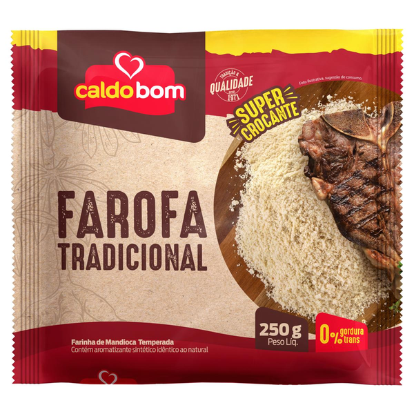 Farofa Caldo Bom 250g - Crocante - Tradicional