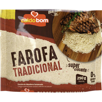 Farofa Caldo Bom 250g - Crocante - Tradicional