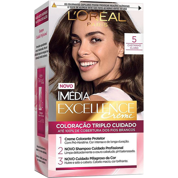 Tintura Permanente Imédia Excellence L’oréal Paris 5.0 Castanho Claro