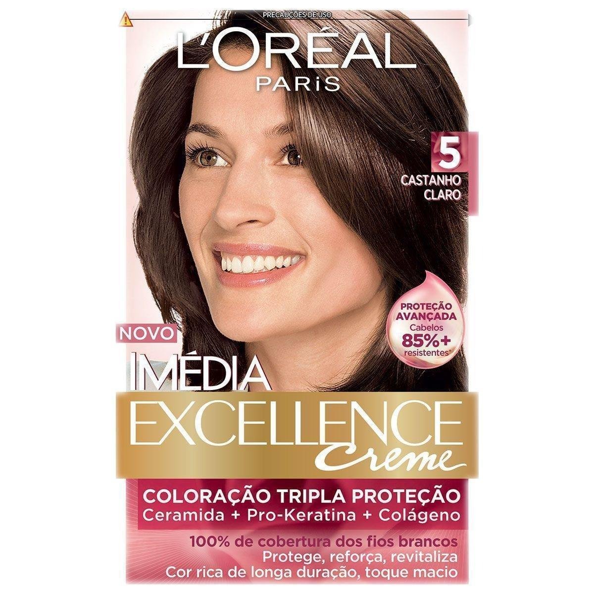 Tintura Permanente Imédia Excellence L’oréal Paris 5.0 Castanho Claro