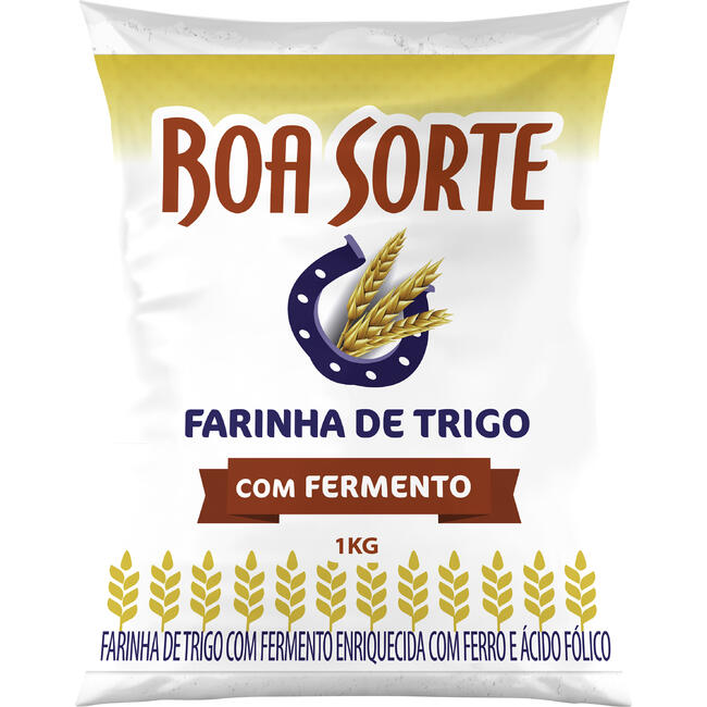 Farinha de Trigo Boa sorte Com Fermento 1kg
