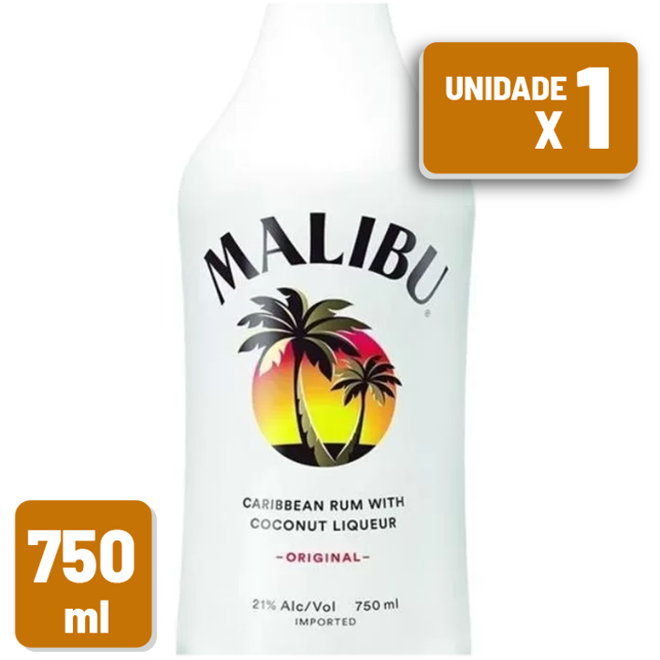Rum Malibu Garrafa Vidro 750ml