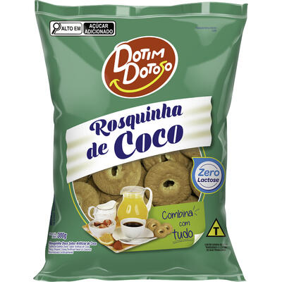 Biscoito Rosquinha Dotim Dotoso Coco 300g