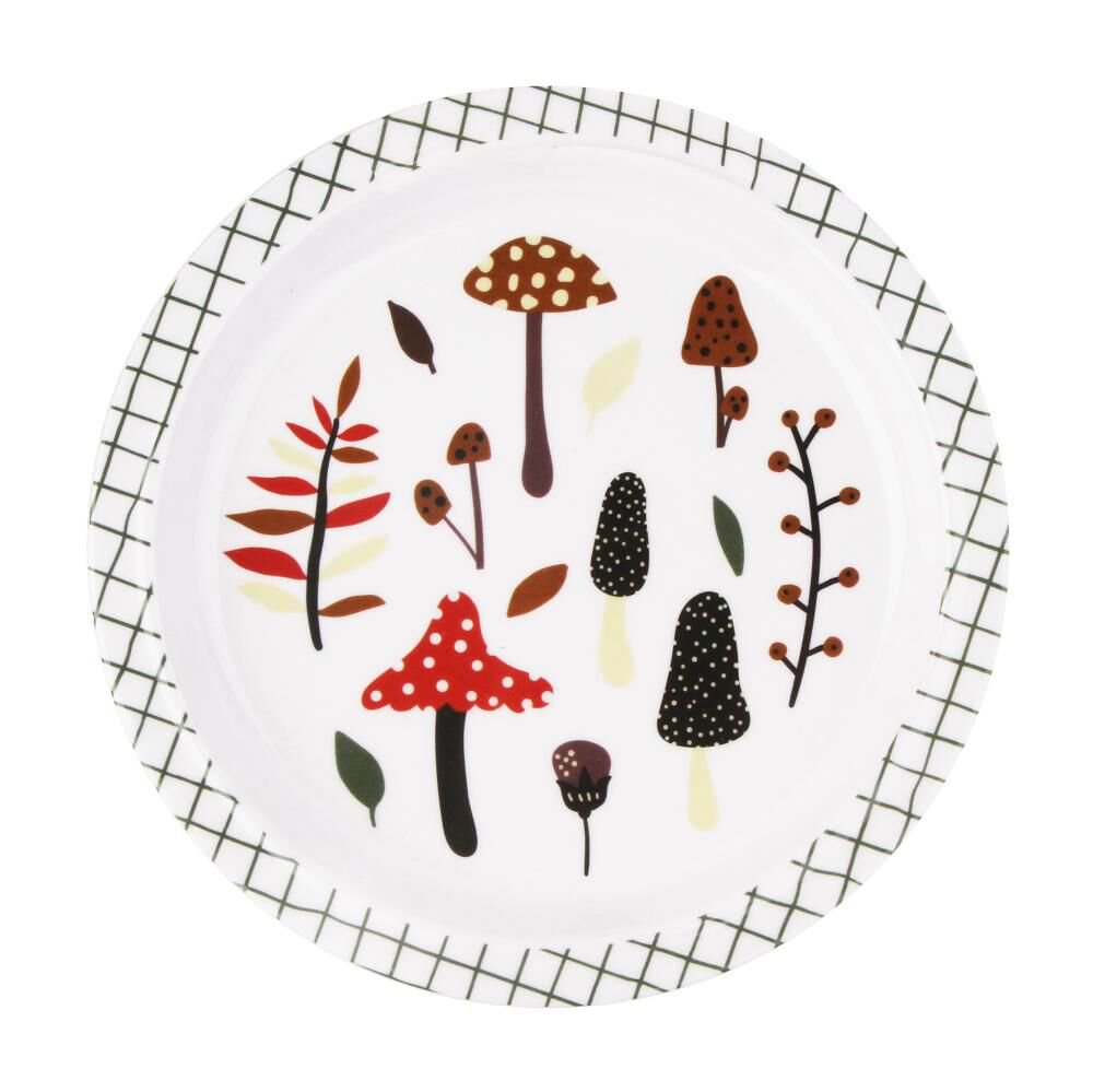 Prato A\BABY 21.5cm Melamina Mushroom