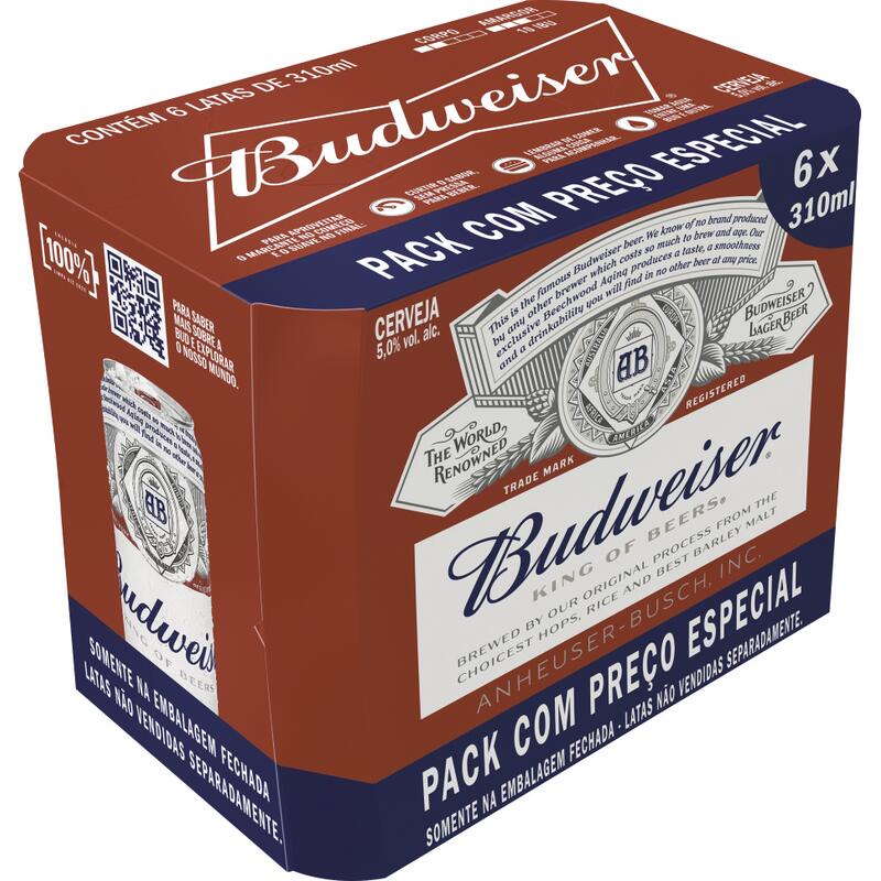 Cerveja Budweiser 6x310ml