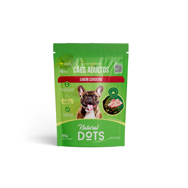 Ração para Cães Dots 85g - Adultos - Cordeiro - Sachê