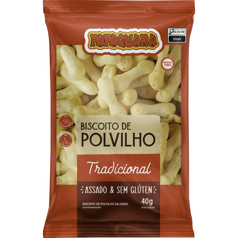 Biscoito de Polvilho Papaguara Tradicional 40g
