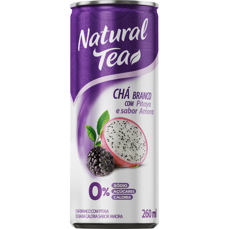 Chá Branco Natural Tea Pitaya e Amora 260ml