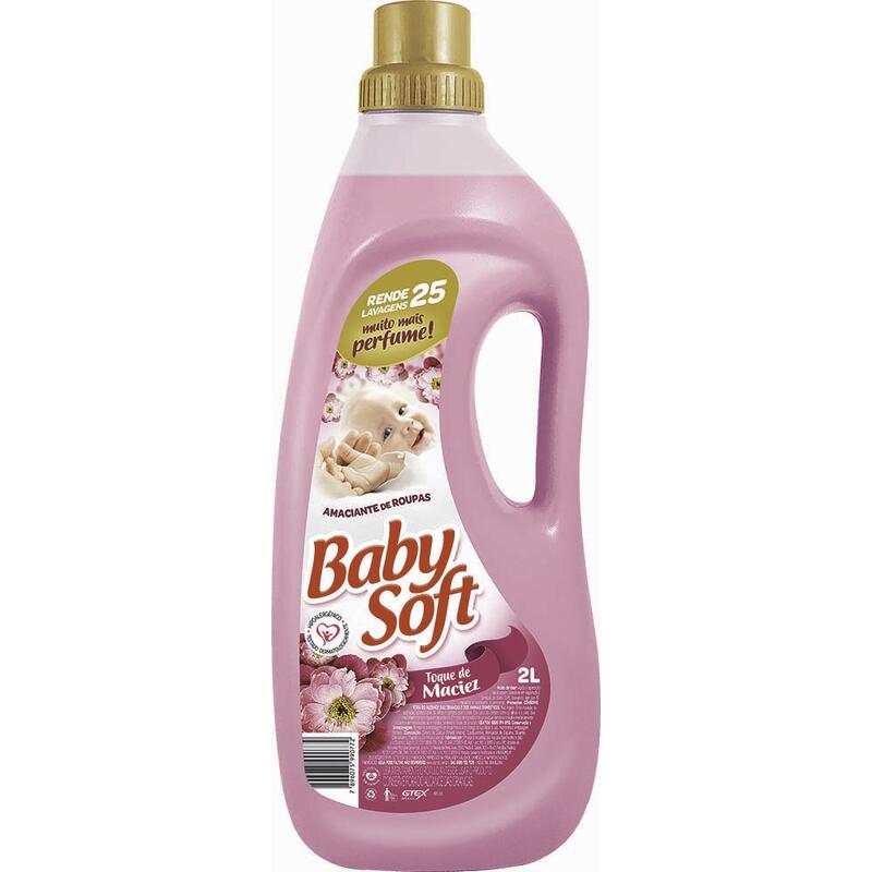 Amaciante de Roupas Baby Soft Maciez Rosa 2L