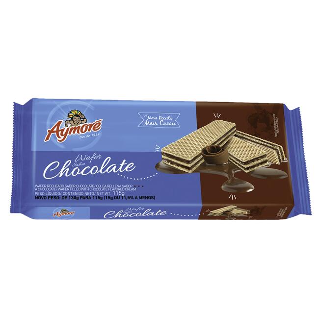 Biscoito Wafer Aymoré Chocolate 115g