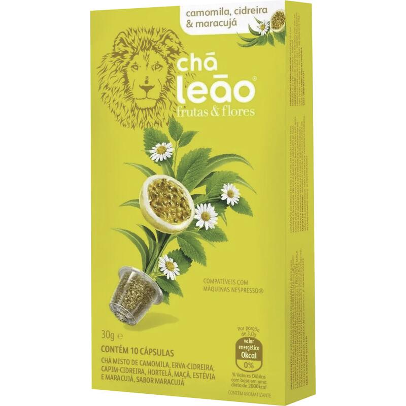 Chá em Cápsulas Matte Leão Camomila, cidreira e mar 10un