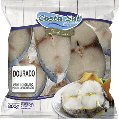 Peixe Dourado em Postas Costa Sul Congelado 800g