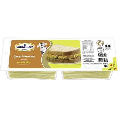 Queijo Mussarela Santa Clara Fatiado 1kg