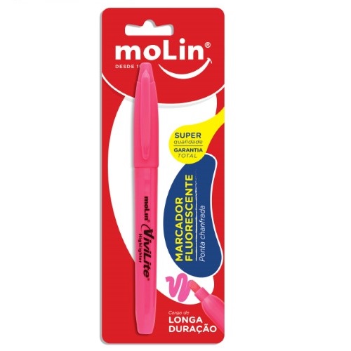 Marcador Rosafluerescente Molin Com 1 Unidade