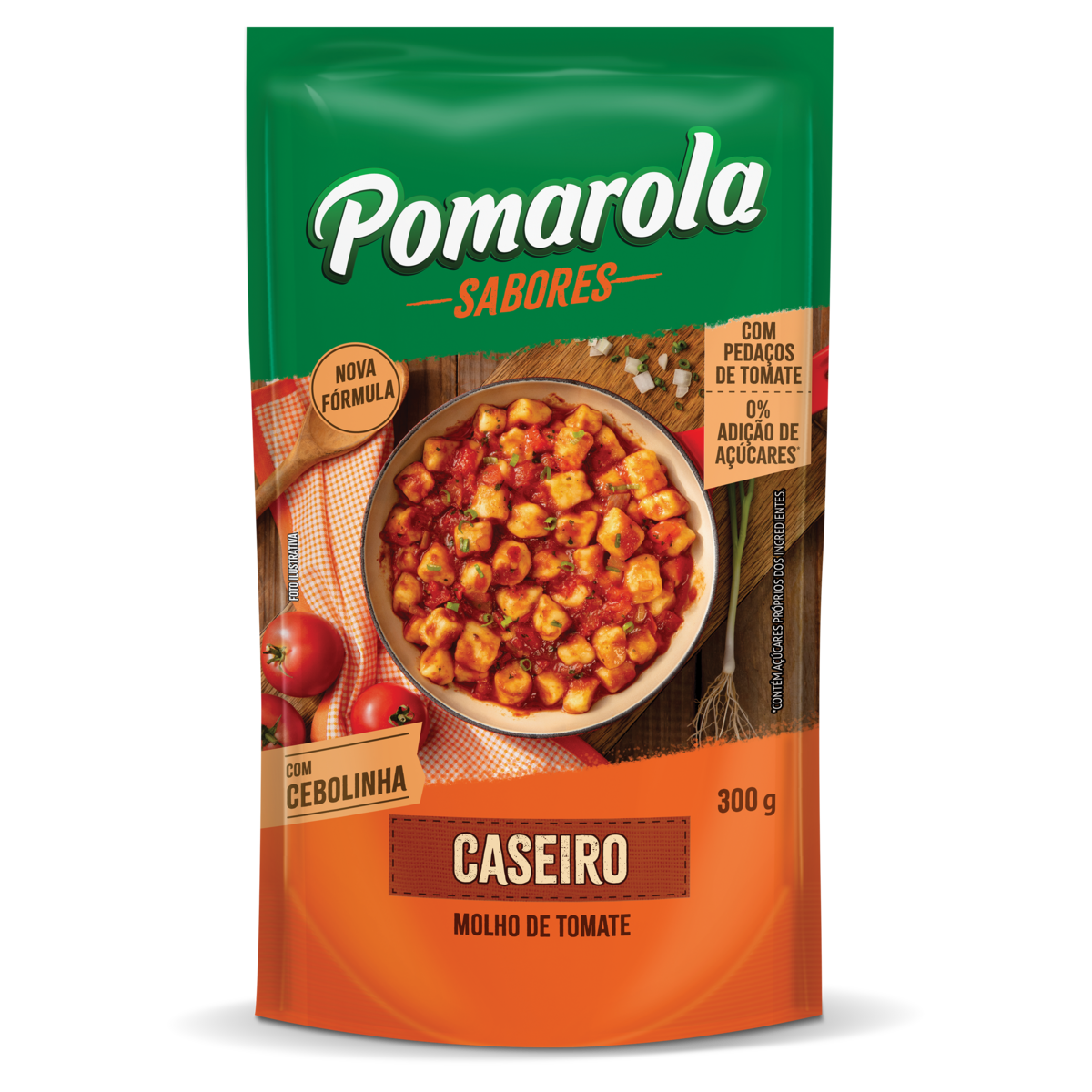 Molho de Tomate Pomarola Caseiro Sachê 300g