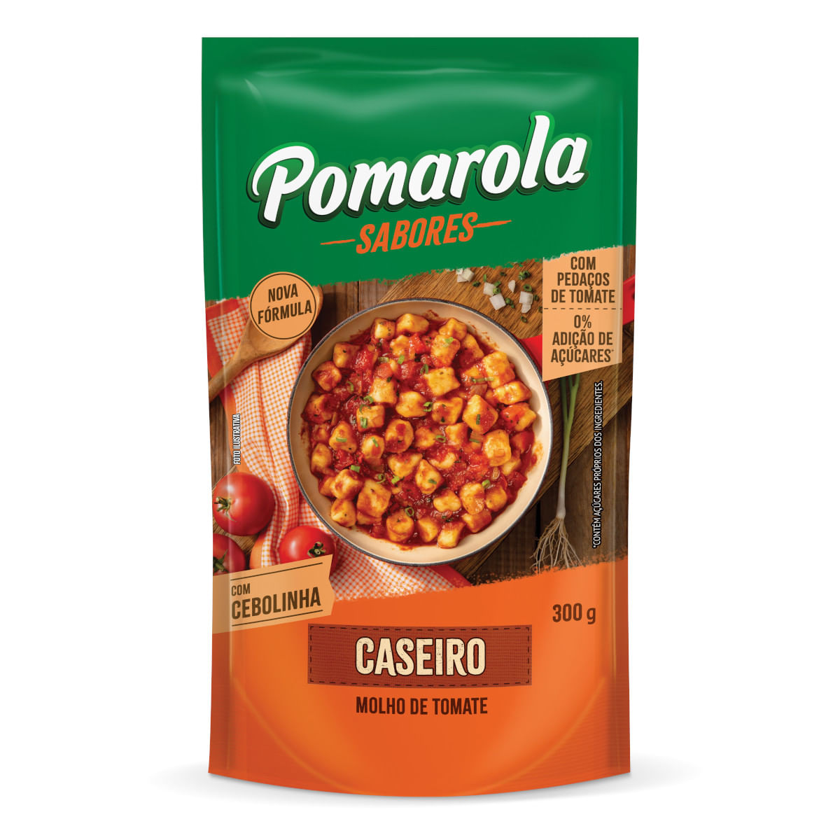 Molho de Tomate Pomarola Caseiro Sachê 300g
