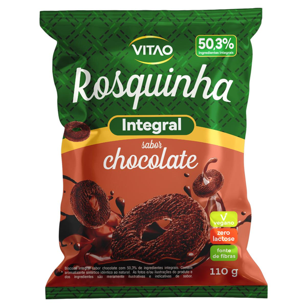 Biscoito Rosquinha Vitao 110g - Integral - Chocolate