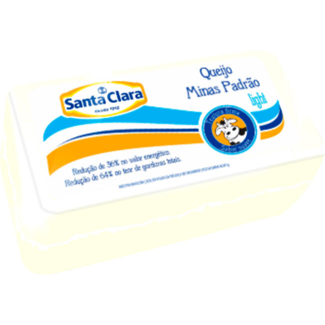 Queijo Minas Padrão Light Santa Clara Preço por quilo na peça