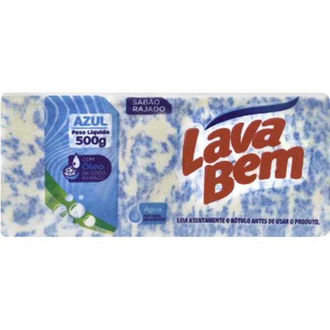 Sabão em Barra Lavabem Marmorizado Azul 500g