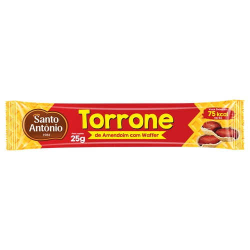 Torrone Santo Antônio Amendoim Com Wafer 25g