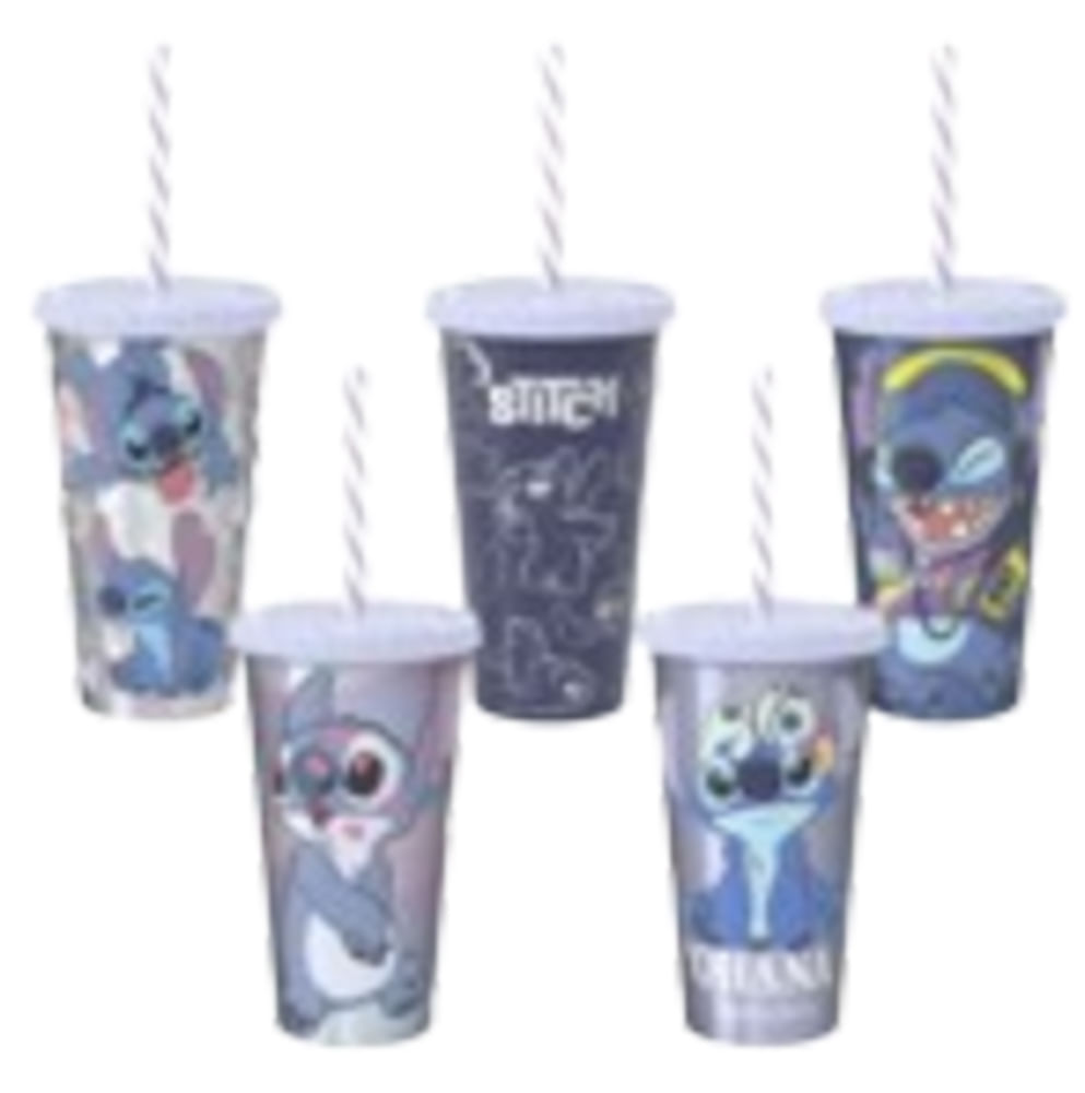 Copo Plasutil Decorado Stitch 500ml