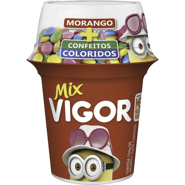 Iogurte Vigor Mix Morango com Cereal Color 165g
