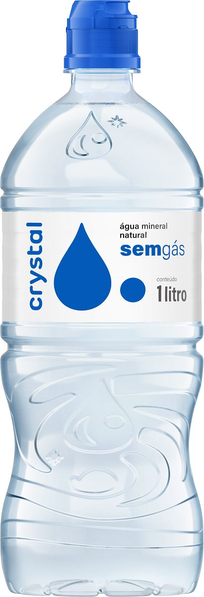 Água Mineral Natural sem Gás Crystal Garrafa 1l