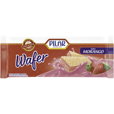 Biscoito Wafer Pilar Morango 100g