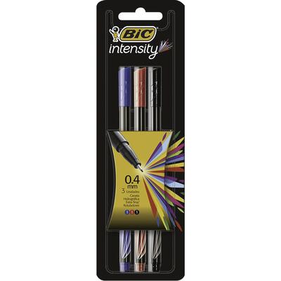Caneta Bic Com 3 Canetas - Intensity - Azul/ Preta/ Vermelha - Ref. 971107