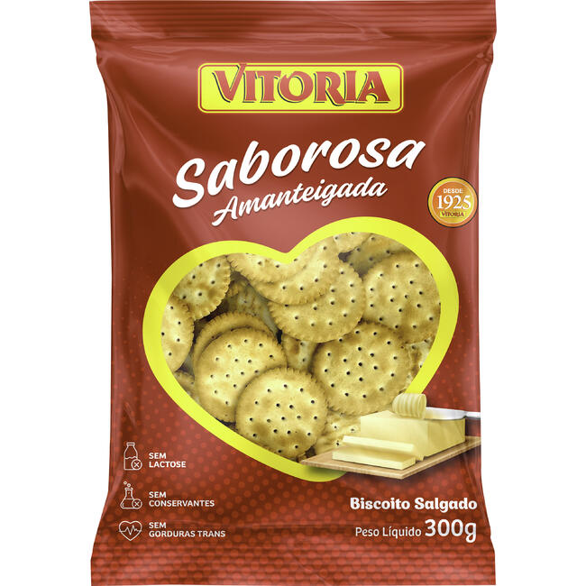 Biscoito Salgado Vitória Saborosa Amanteigado 300g