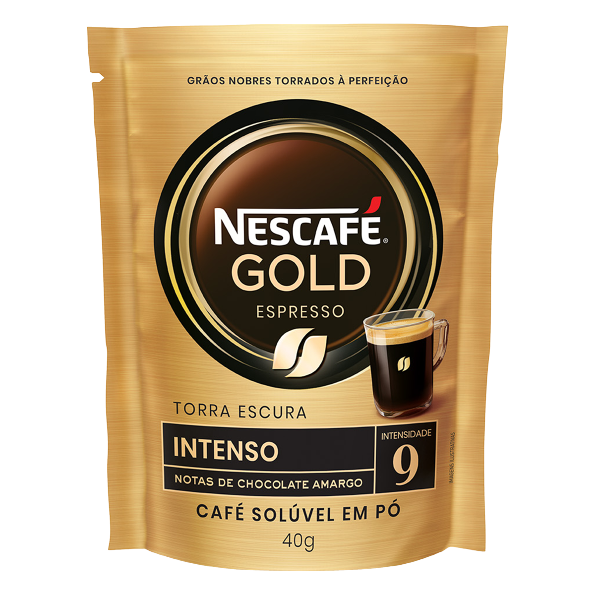 Café Solúvel em Pó Espresso Intenso Nescafé Gold Sachê 40g