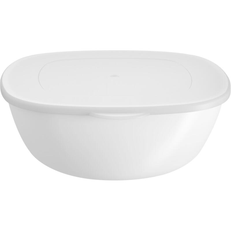 Saladeira com Tampa Coza Branca 1,3L un