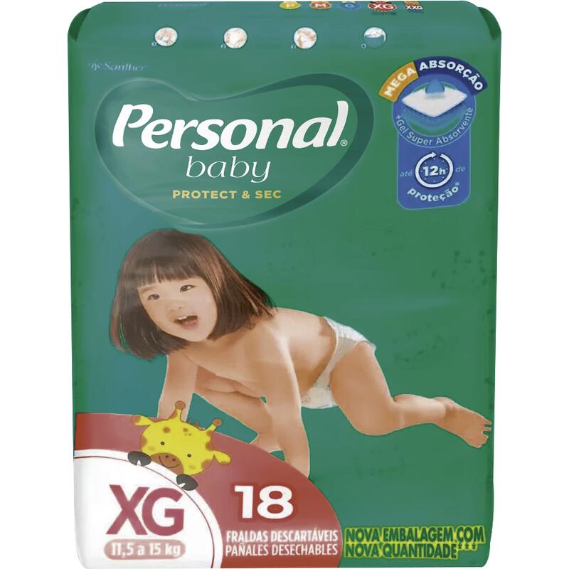 Fralda Descartável Personal XG 18 un