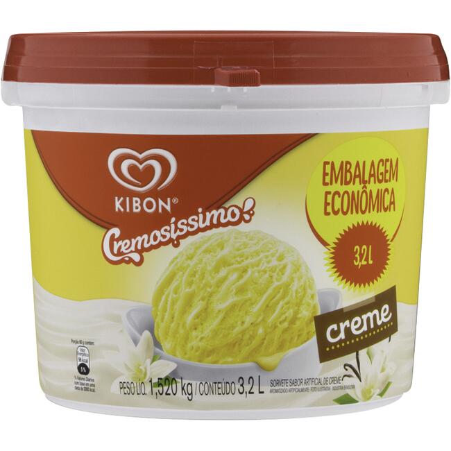 Sorvete Kibon Creme 3,2L