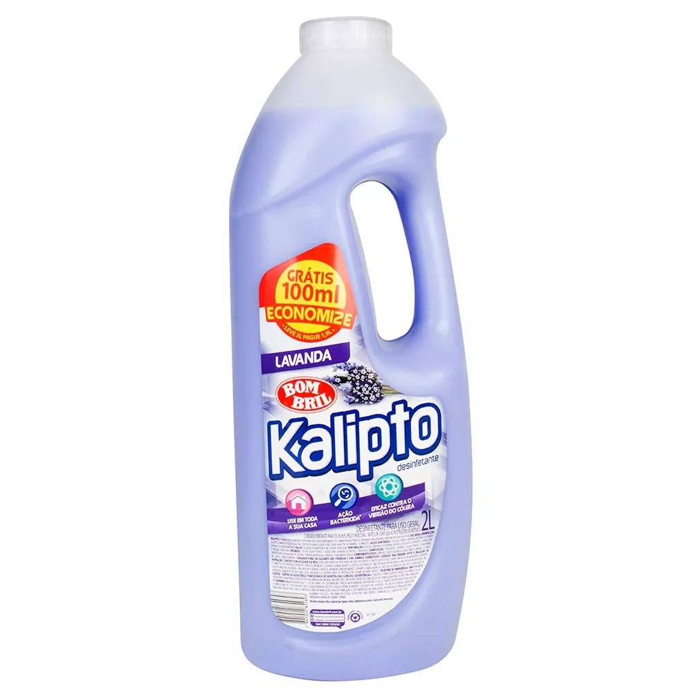 Desinfetante Lavanda Kalipto Frasco Leve 2l Pague 1,9l