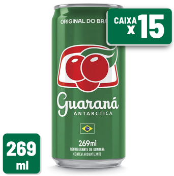 Refrigerante Guaraná Antarctica Lata 269ml Caixa c/ 15 un