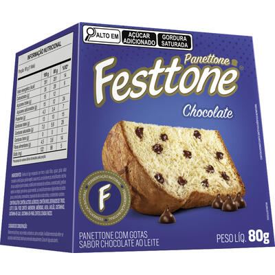 Mini Panettone Festtone Chocolate 80g