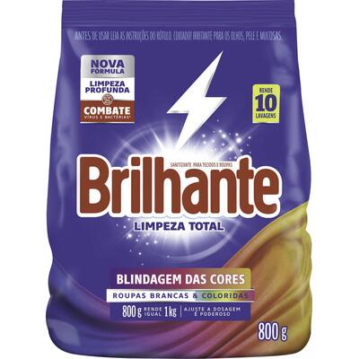 Sanitizante em Pó Brilhante Limpeza total 800g
