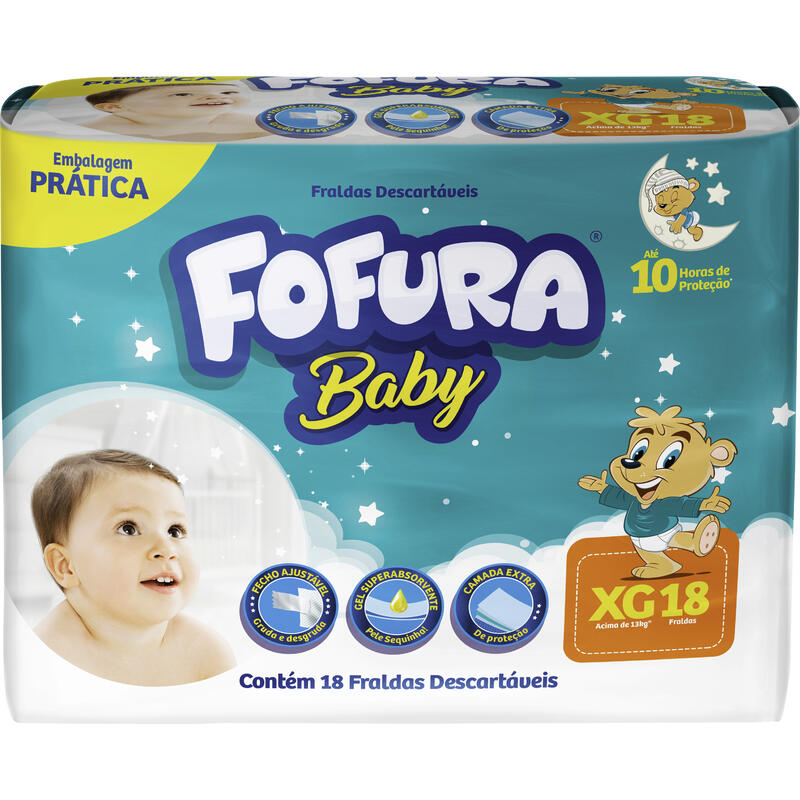 Fralda Fofura Baby Prático XG 18 un