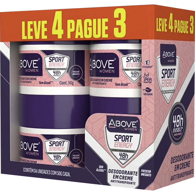 Creme Desodorante Above Energy LV4 PG3 50g