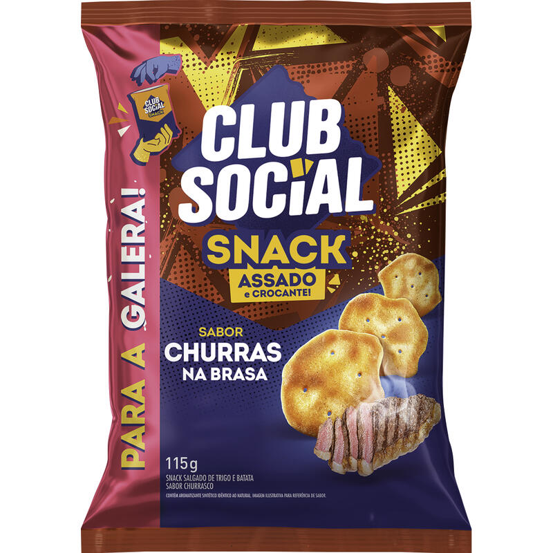 Snack CLUB SOCIAL Churras na Brasa 115g