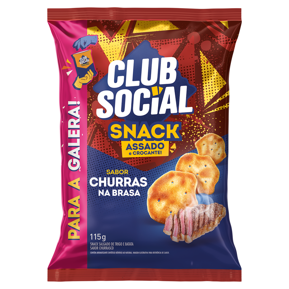 Snack CLUB SOCIAL Churras na Brasa 115g