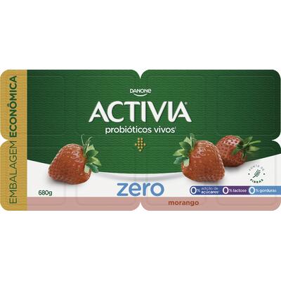 Leite Fermentado Activia Zero Morango 680g